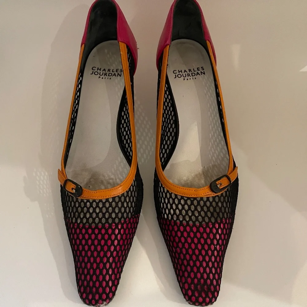 Charles Jourdan (Paris) Mesh/Leather Dress Shoe - Picture 2 of 8